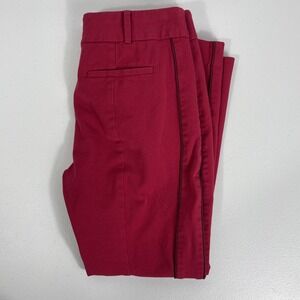 The Essential Slim by Anthropologie Pants Women's‎ Size 6 Red Rayon Spandex